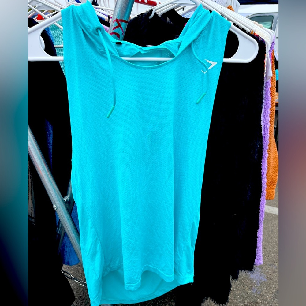 Gymshark aqua backless tank top